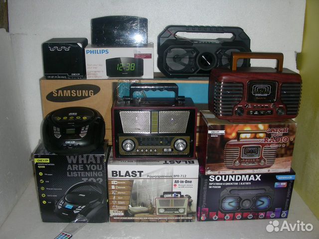 Новые Магнитолы Радиоприемники радиочасы колонки
