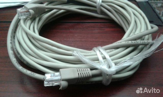 Интернет кабель 10м Патчкорд медный Новый