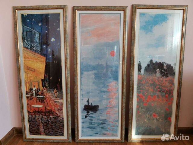 Постеры в раме, 3 шт