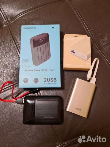 Внешний аккумулятор: Asus 10050mAh, Borofone 10000