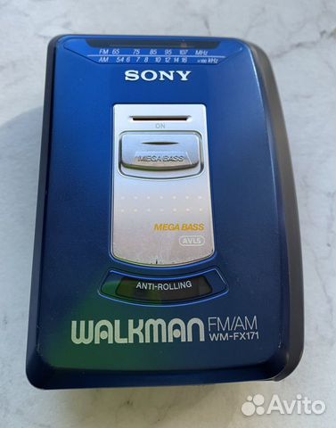 Кассетный плеер Sony walkman синий