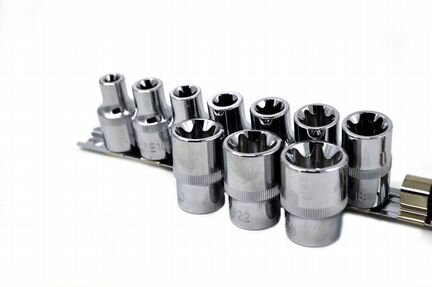 Торкс е8 головка звездочка. Torx ombra. Бита 1/4 torx t15h. Набор торцевых головок torx (e10-e24; 1/2"; 9 шт. Торкс е8.