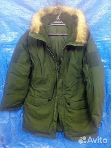 Куртка зимняя офисная (Аляска) зелёного цвета