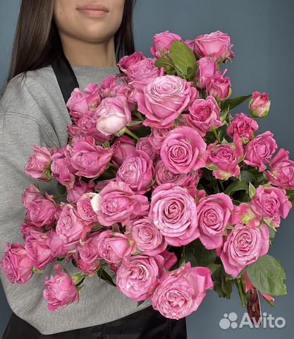 Букет Пионовидные пион кустовые розы