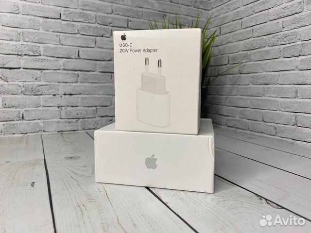 Блок питания apple 20w на iPhone и type-c кабель