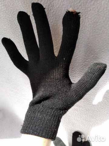 Перчатки черные розовые Мужские, женские. Хлопок