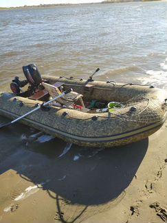 Надувная лодка пвх Ривьера 3400 ск камуфляж