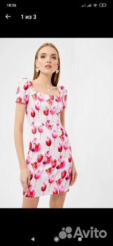Платье с цветочным принтом
