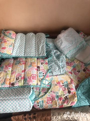 Детское постельное белье на круглую люлечку и кров