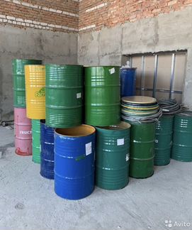 Бочка металлическая с крышкой