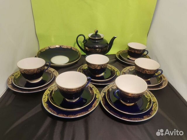 Сервиз чайный лфз кобальт купить в Москве | Хобби и отдых | Авито