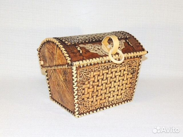 Сундук ларец из бересты 