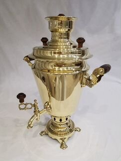 Старинный дровяной самовар для чаепитий Luxe