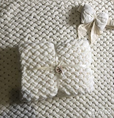 Плед из ализе. Ручная работа. Новый