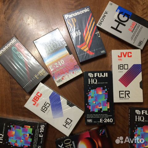 Старые немецкие видеокассеты VHS Fuji, TDK, JVC