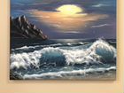 Картина маслом море « Волна в закате»