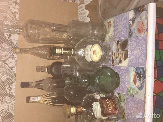 Бутылки для декора разные