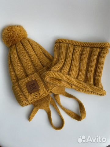 Детский зимний комплект шапка и снуд