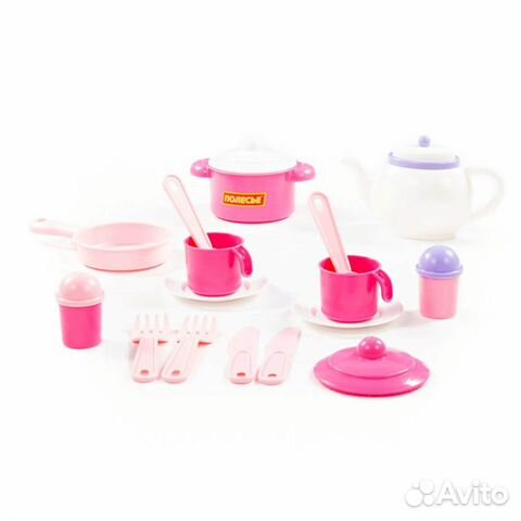 Набор детской посуды Настенька на 2 персоны новый