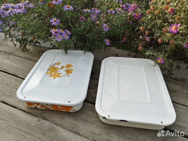 Лотки эмалированные для холодца, заливного, выпечк