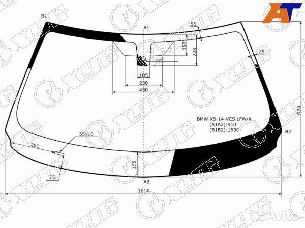 Стекло лобовое BMW X5