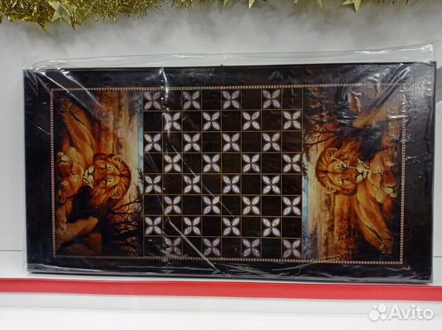 Нарды деревянные, цветной рисунок 50х50см