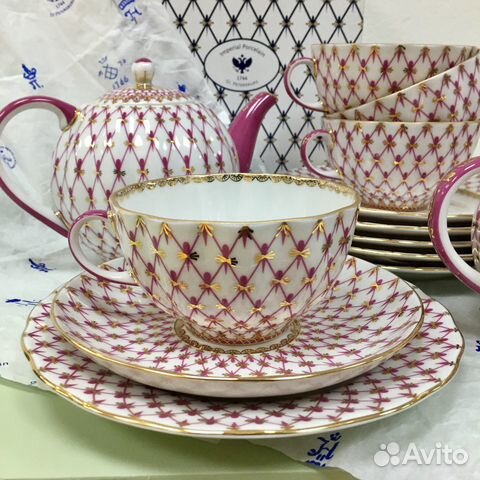 Чайный сервиз сетка блюз ифз