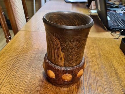 Ваза деревянная, 1980 г