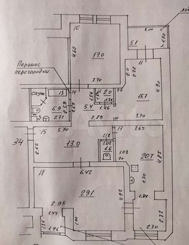 3-к. квартира, 111 м², 1/4 эт.