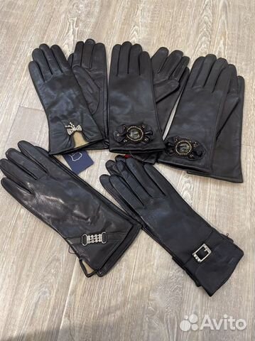 Перчатки женские кожаные новые