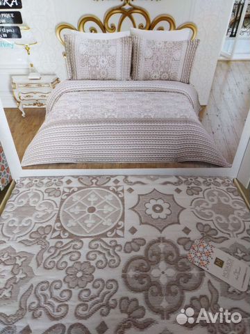 Двухспальное покрывало+наволочки жаккард Турция