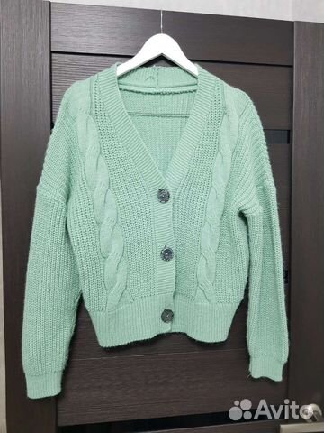 Кардиган женский новый бирюза 48 размер