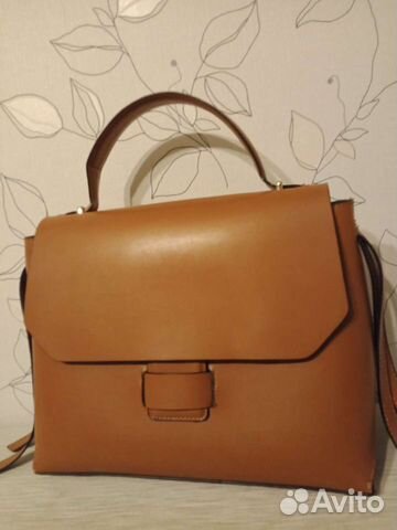 Сумка натуральная кожа новая,zara 32-25