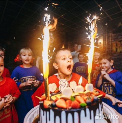 Свечи фонтаны в торт