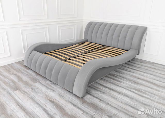 Кровать 140х200 серый Мадрид