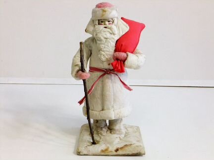 Дед Мороз ватный игрушка старинная антикварная