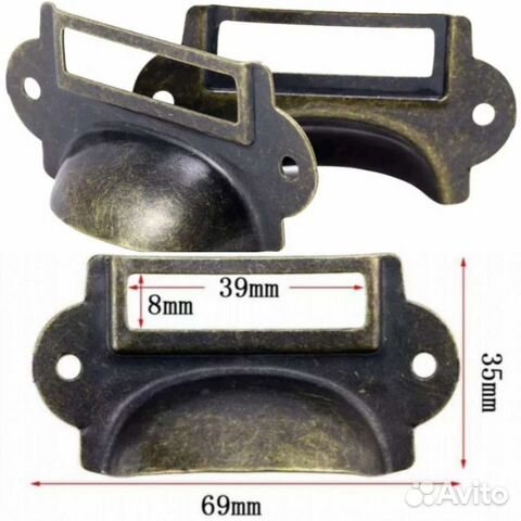 Ручки мебельные картотека бронза никель чёрные