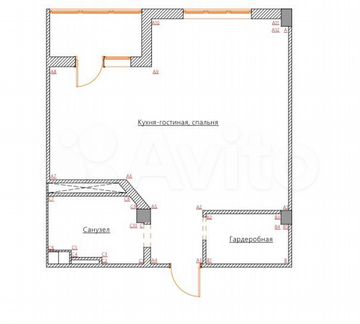 1-к. квартира, 50 м², 2/9 эт.