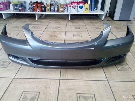 Бампер передний Хендай Акцент Темно серый