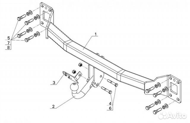 Фаркоп на фв Туарег / Ауди Q7