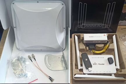 Комплект интернета 4G: антенна 2*15дБ+модем+роутер