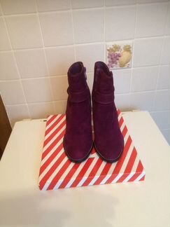 Полусапожки в новом состоянии, кожаный велюр