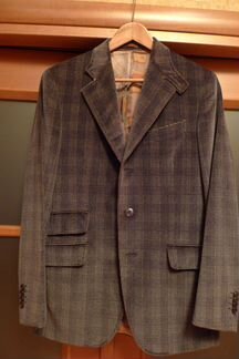 Etro Пиджак однобортный из бархата с узором клетка