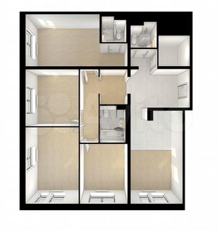 4-к квартира, 117 м², 6/22 эт.