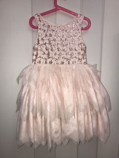 Платье с паетками, нарядное, для девочки 7-8 лет