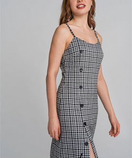 Платье длинное клетка теплое зимнее сарафан