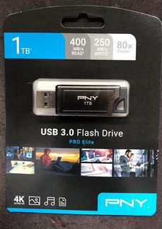 Флешки PNY 512GB Elite USB-C 3.1, 1TB Pro Elite