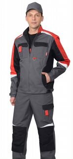 Костюм Мега серо-красно-черный. Все размеры