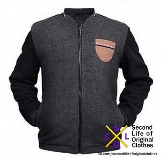 Куртка-бомбер мужская. Плотная вязка