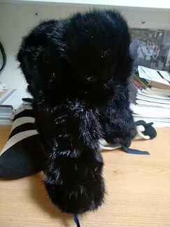 Шапка норковая из кусочков